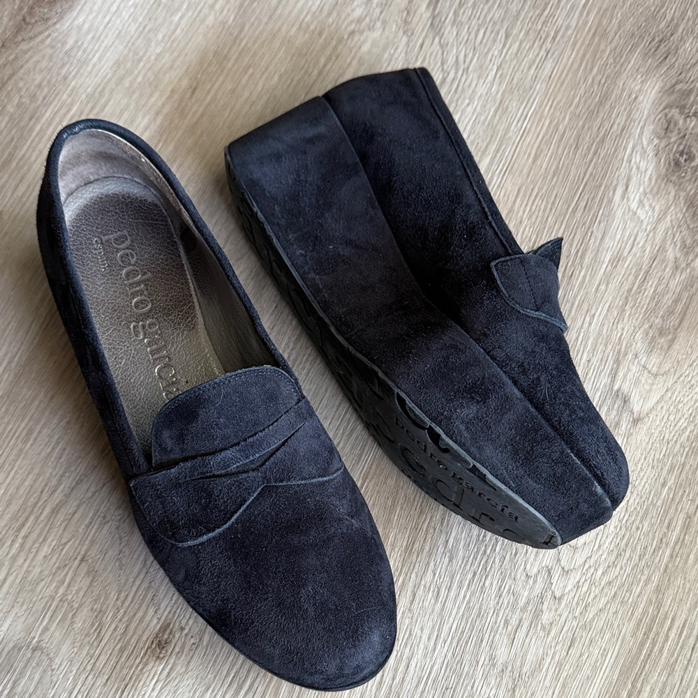 Pedro Garcia Midnight Suede Loafers